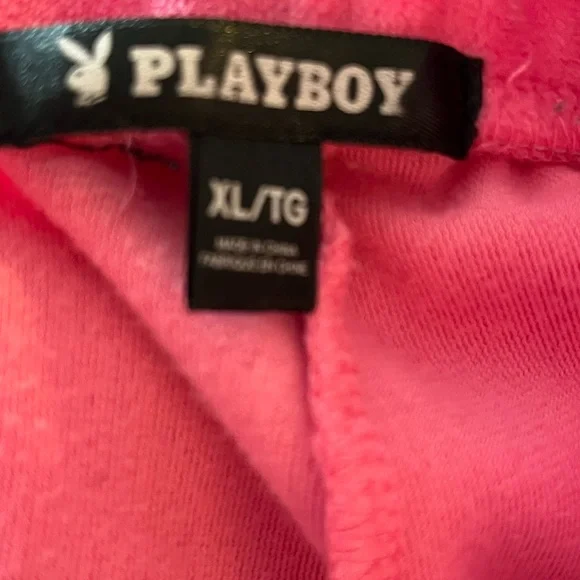 PLAYBOY Hot Pink Wide-Leg Lounge Pants | Y2K | Size XL - Picture 13 of 14